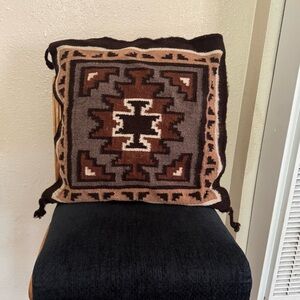 Vintage Navajo Native American Tassle Pillow Textile Southwestern